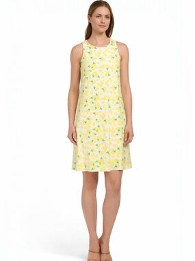 Pappagallo "Gwen" Lemon Print Swing Dress, size XL, NWT